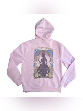 Universal Studios Wicked Pink Bewitching Graphic Hooded Pullover Sweater Hoodie